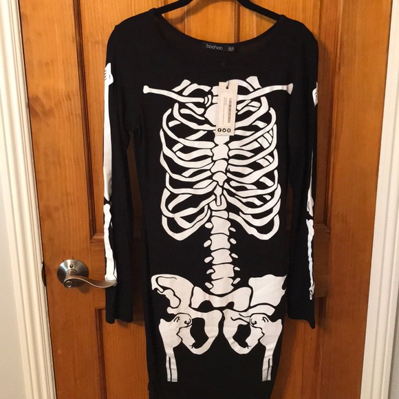 boohoo skeleton dress